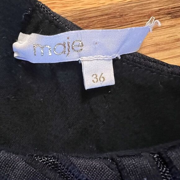 Maje Isiris Bandage Romper Women's Playsuit Black Size 36 Short Sleeve Jumpsuit - Picture 3 of 9